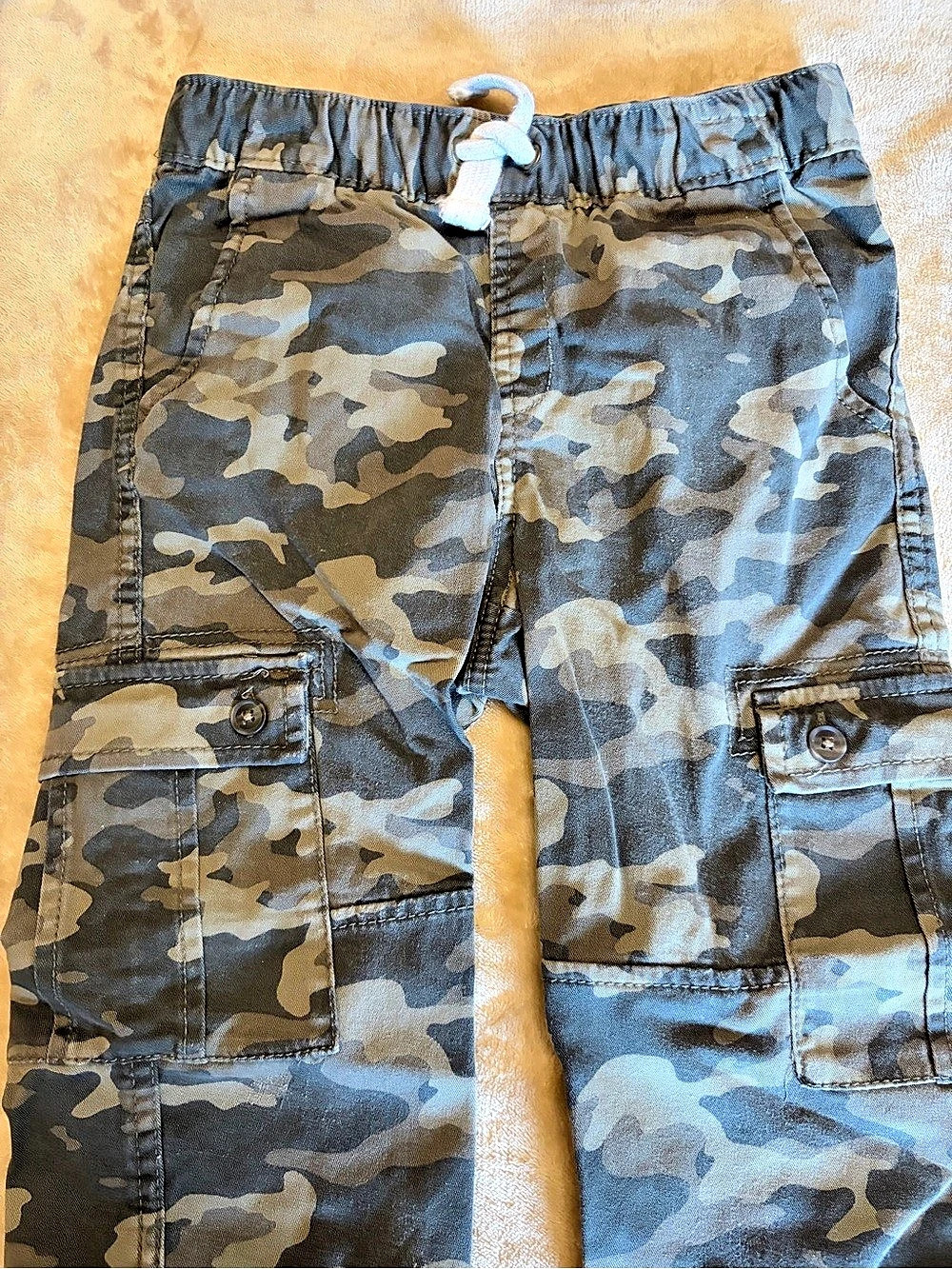 Cat & Jack Boys Camo Cargo Jogger Pants Blue & Brown Boys 10